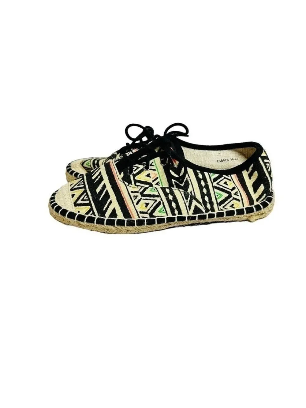 Espadrille Aztec Boho Inspired‎ Lace Up Women’s Shoe Size 7